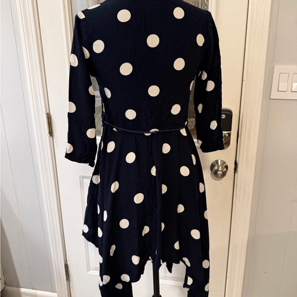 Polka Dot Navy Dress - Picture 4 of 4